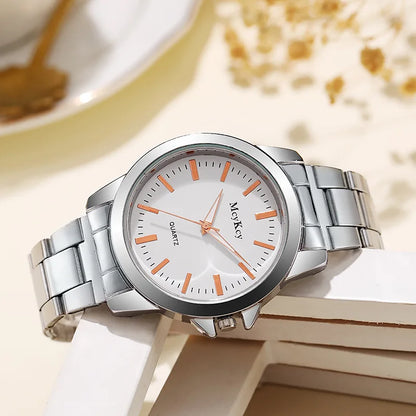 MOONBIFFY 1001 Men’s Stainless Steel Quartz Watch – Casual Fashion Wristwatch