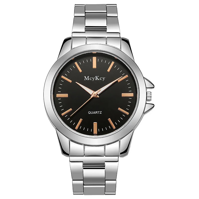 MOONBIFFY 1001 Men’s Stainless Steel Quartz Watch – Casual Fashion Wristwatch