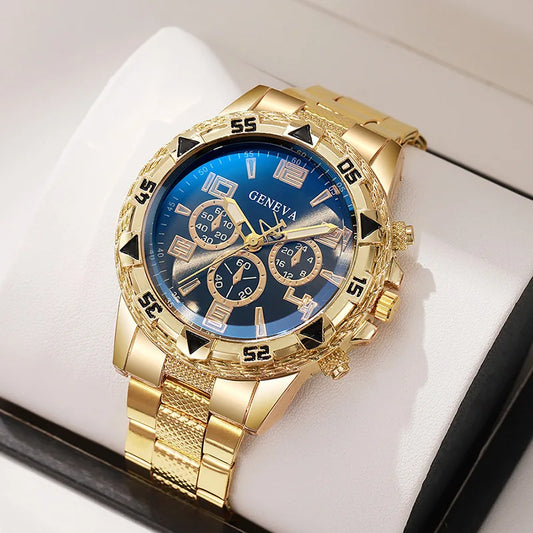 MOONBIFFY Quartz Men’s Wristwatch – Alloy Case, Stylish Bracelet Clasp, Casual Fashion Watch