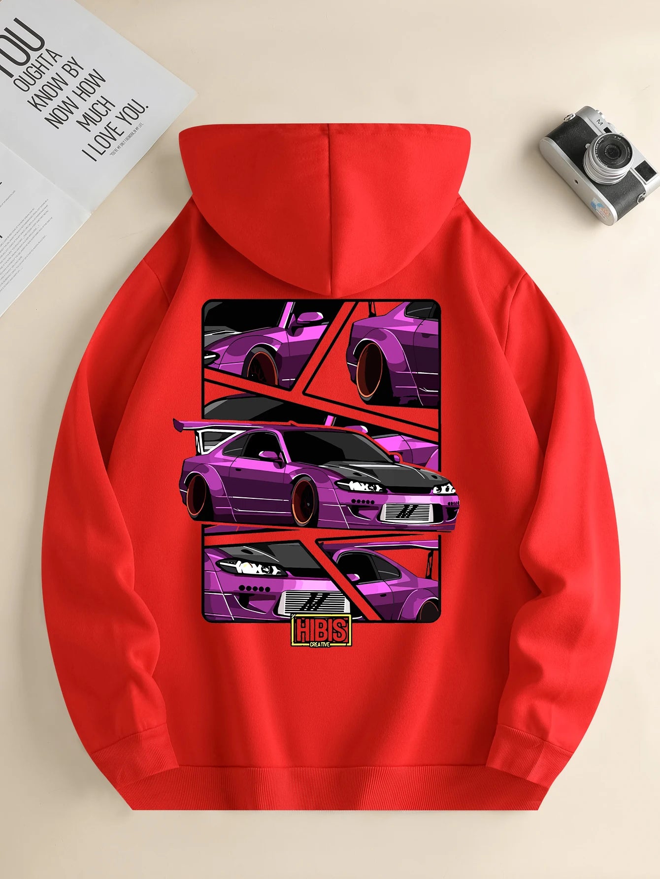 Men’s Lightweight Printed Hoodie – Casual Travel Style