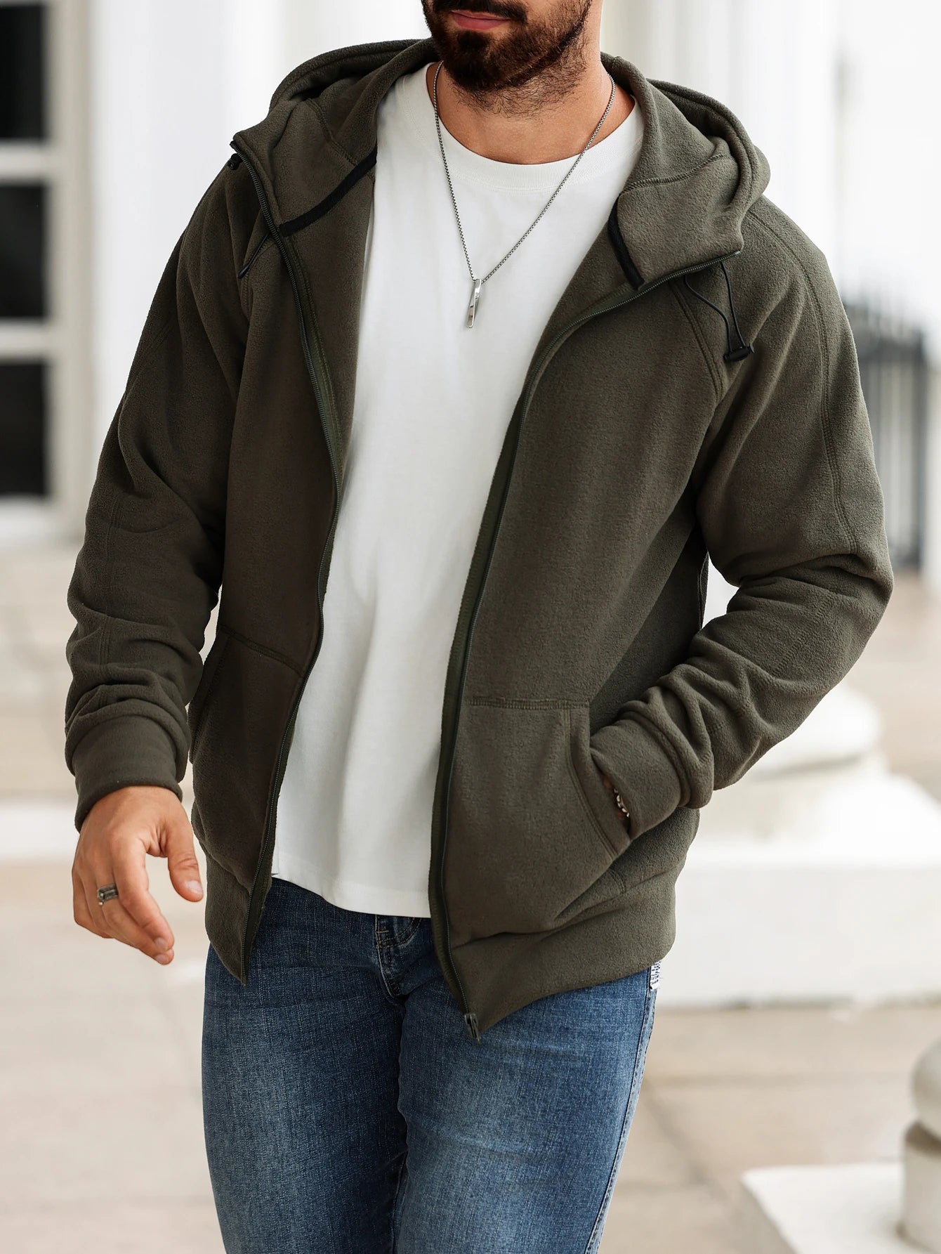 Men’s Hoodie Jacket – Trendy Slim Fit, Fashionable & Versatile for Autumn & Winter
