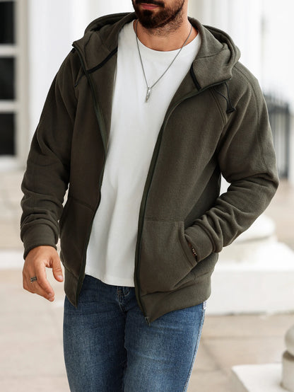 Men’s Hoodie Jacket – Trendy Slim Fit, Fashionable & Versatile for Autumn & Winter