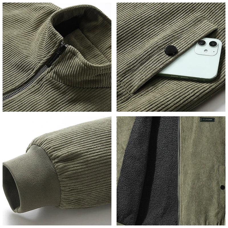 CHAIFENKO Men’s Casual Fleece Jacket – Autumn & Winter Comfort