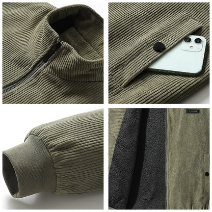 CHAIFENKO Men’s Casual Fleece Jacket – Autumn & Winter Comfort