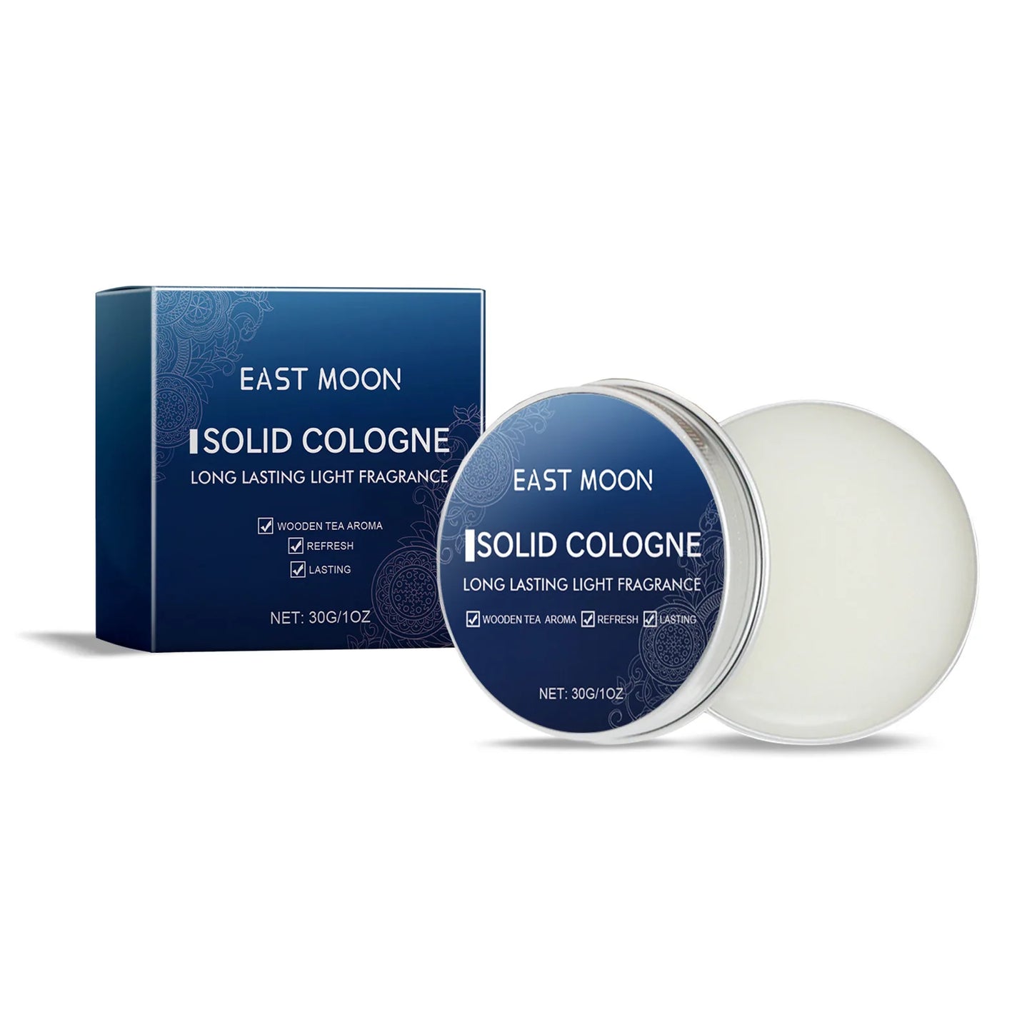 North Moon Men’s Sandalwood Solid Balm – Long-Lasting Portable Fragrance (7g / 10g / 30g)