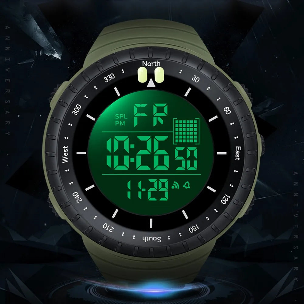 SYNOKE Men’s Outdoor Military Digital Watch – Multifunctional Sports Design