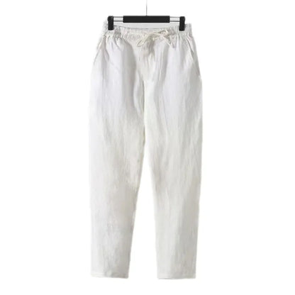 Men’s Smart Casual Elastic Waist Pants – Lightweight Ankle-Length