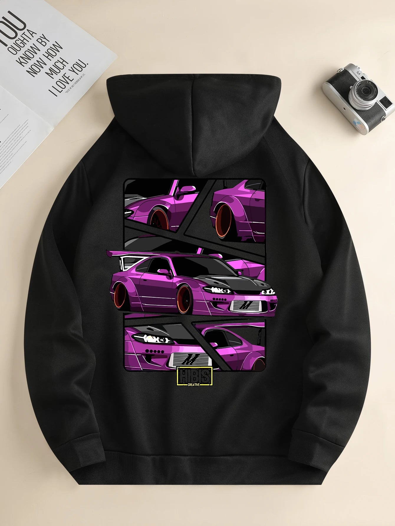 Men’s Lightweight Printed Hoodie – Casual Travel Style