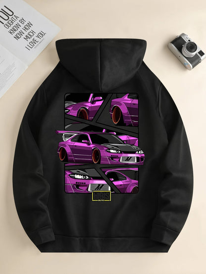 Men’s Lightweight Printed Hoodie – Casual Travel Style
