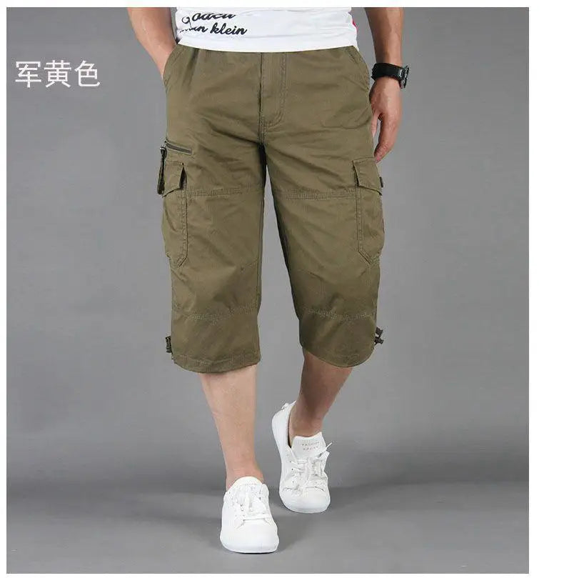 Men’s Casual Cotton Calf-Length Pants – Summer Comfort