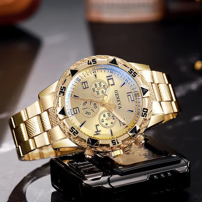 MOONBIFFY Quartz Men’s Wristwatch – Alloy Case, Stylish Bracelet Clasp, Casual Fashion Watch
