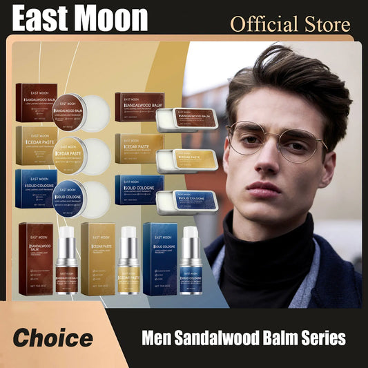North Moon Men’s Sandalwood Solid Balm – Long-Lasting Portable Fragrance (7g / 10g / 30g)