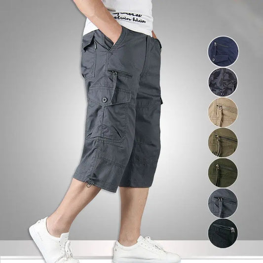 Men’s Casual Cotton Calf-Length Pants – Summer Comfort