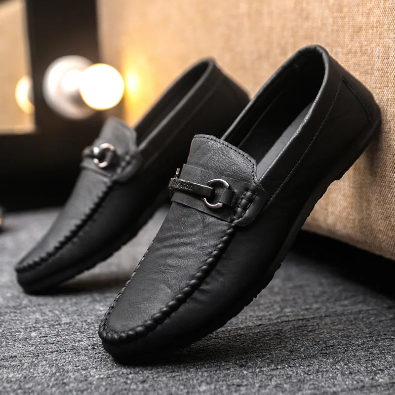 HIKDOOER Men’s Formal Oxford Shoes – Elegant Slip-On Dress Shoes