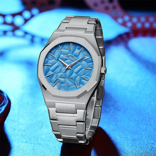 Wlisth/Wal-force Shi Quartz Men’s Watch – Stainless Steel, Luminous Hands, Water-Resistant Casual Fashion Wristwatch