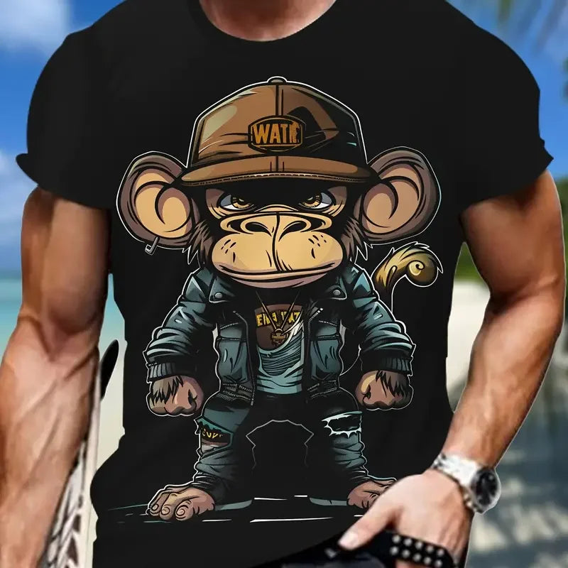 Men’s 3D Print T-Shirt – Breathable Casual Summer Top
