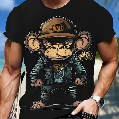Men’s 3D Print T-Shirt – Breathable Casual Summer Top