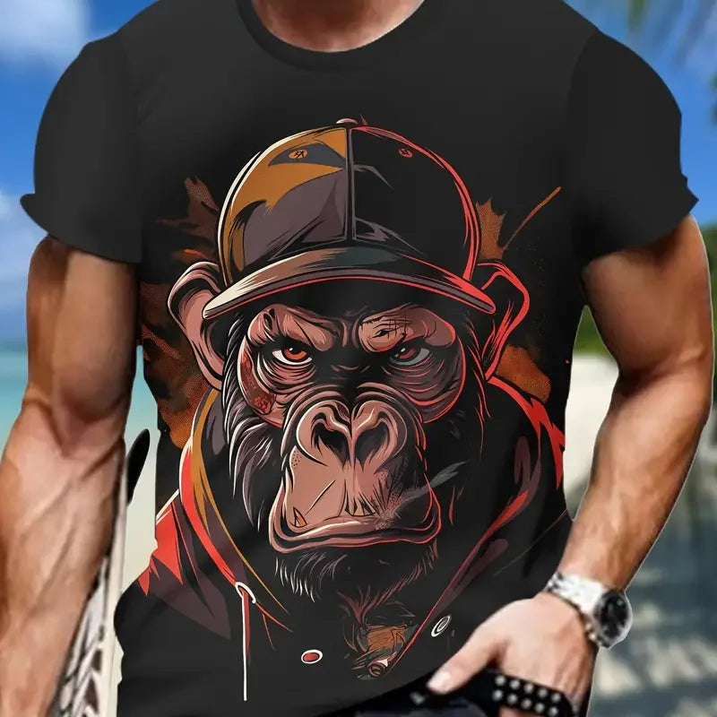Men’s 3D Print T-Shirt – Breathable Casual Summer Top