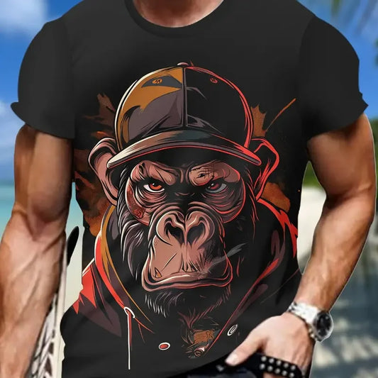 Men’s 3D Print T-Shirt – Breathable Casual Summer Top
