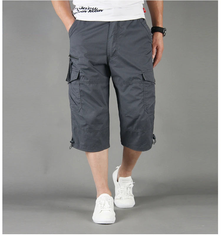 Men’s Casual Cotton Calf-Length Pants – Summer Comfort
