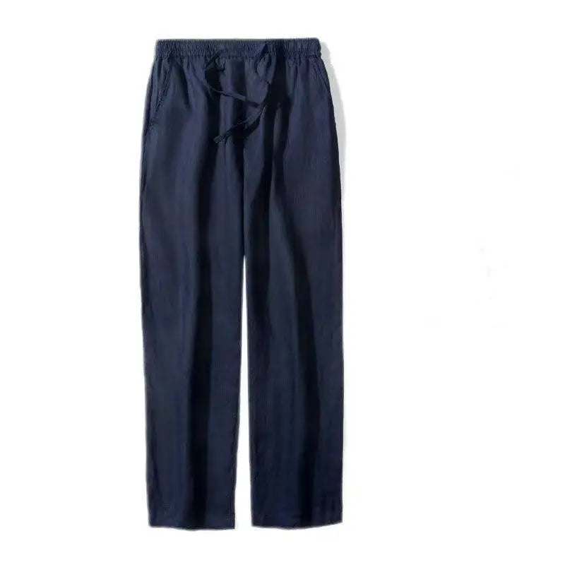 Men’s Smart Casual Elastic Waist Pants – Lightweight Ankle-Length