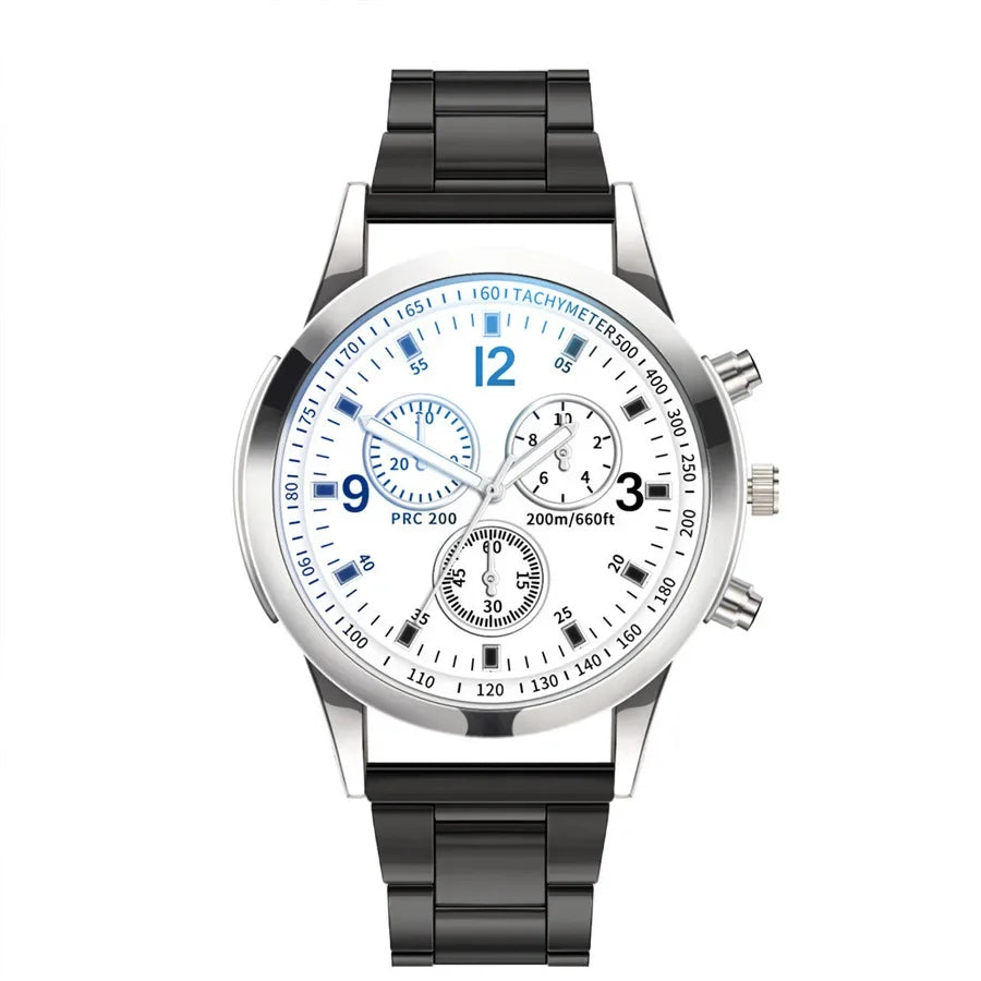 MOONBIFFY Men’s Quartz Wristwatch – Fashion & Casual Stainless Steel Watch
