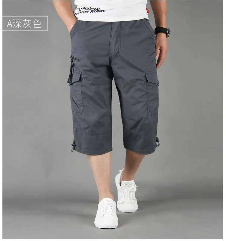 Men’s Casual Cotton Calf-Length Pants – Summer Comfort