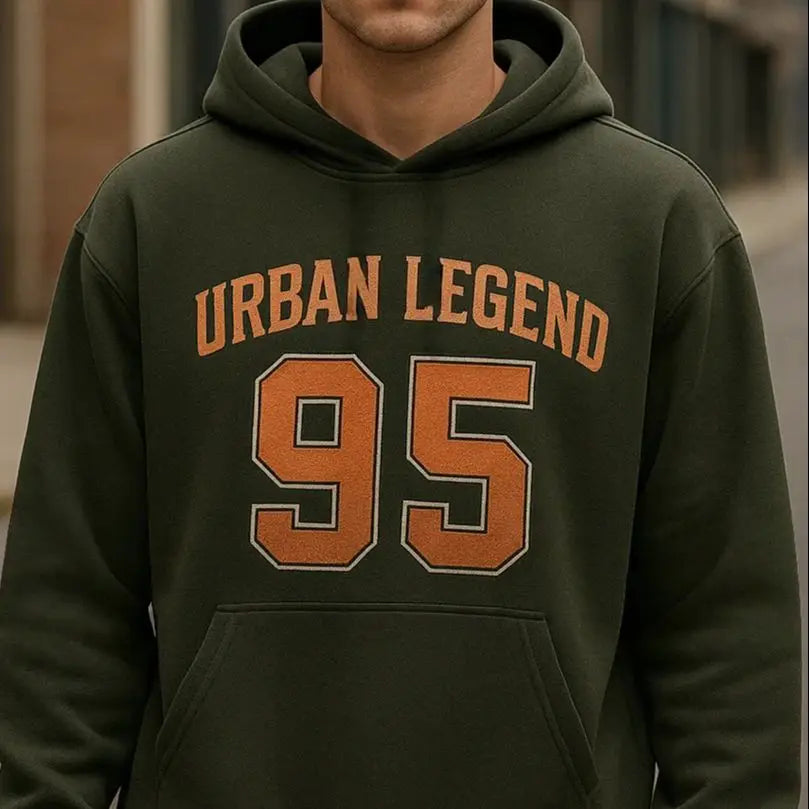 Men’s Casual Printed Hoodie – Cotton Blend, Autumn & Winter Wear