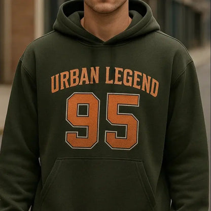 Men’s Casual Printed Hoodie – Cotton Blend, Autumn & Winter Wear