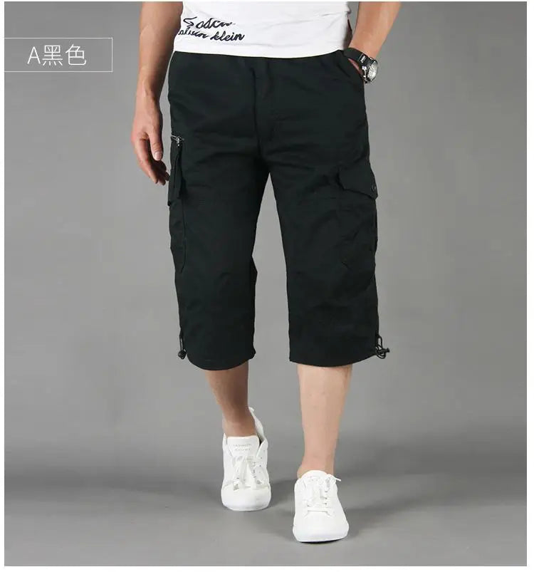 Men’s Casual Cotton Calf-Length Pants – Summer Comfort