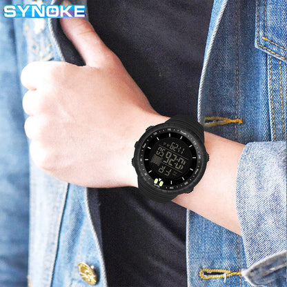 SYNOKE Men’s Outdoor Military Digital Watch – Multifunctional Sports Design