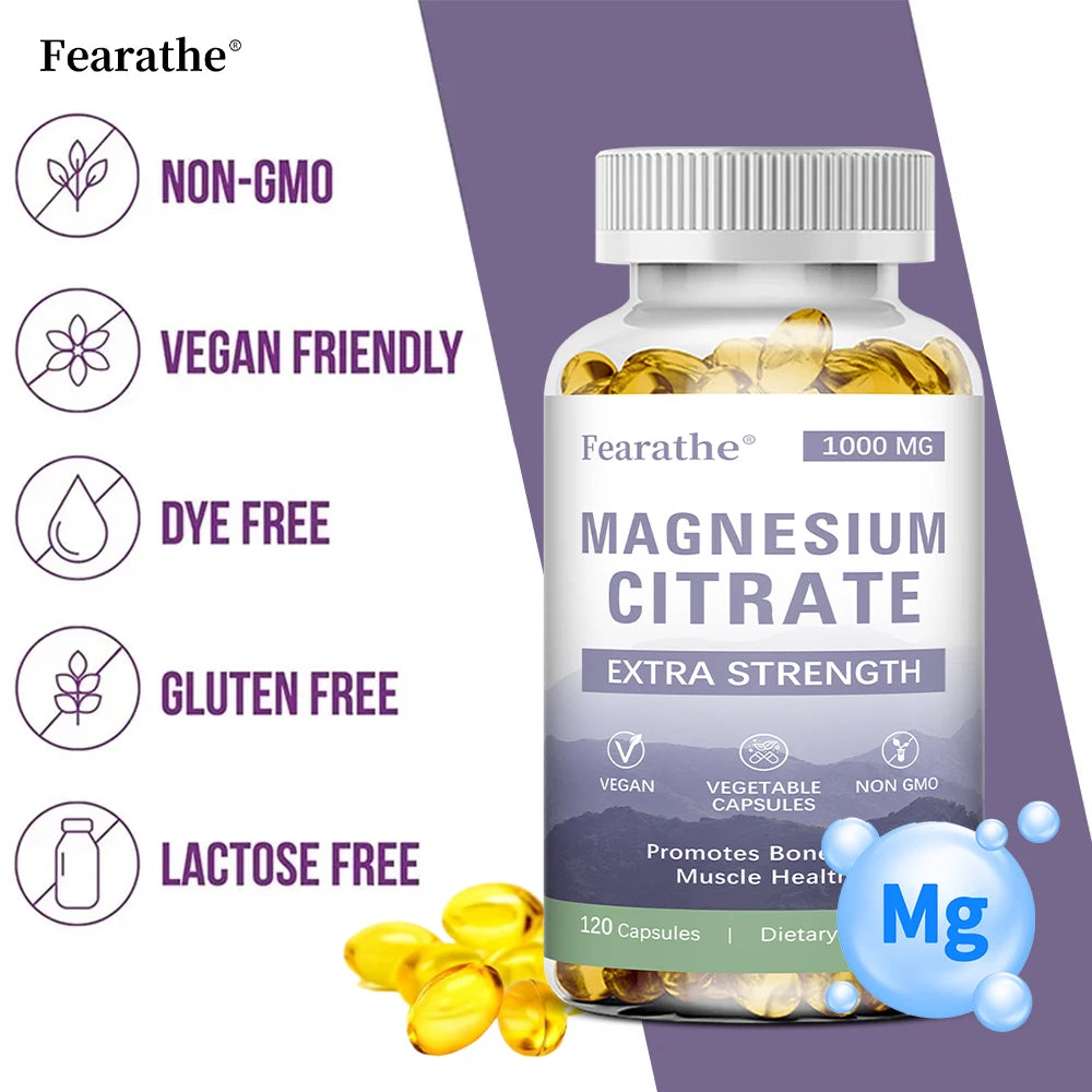 Fearathe Magnesium Citrate – High Absorption Magnesium Supplement