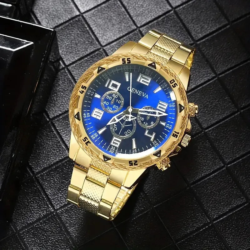 MOONBIFFY Quartz Men’s Wristwatch – Alloy Case, Stylish Bracelet Clasp, Casual Fashion Watch