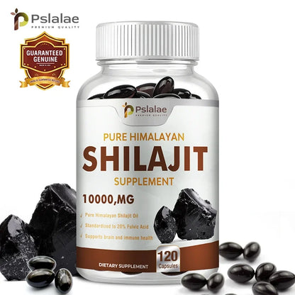 Pslalae Shilajit Capsules – 10:1 Extract for Energy, Vitality & Immunity