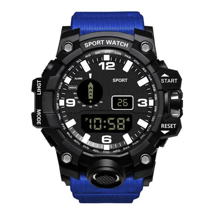 MOONBIFFY Digital Sport Watch – Large Dial 55mm, Waterproof 3ATM, LED Display, Chronograph, Calendar