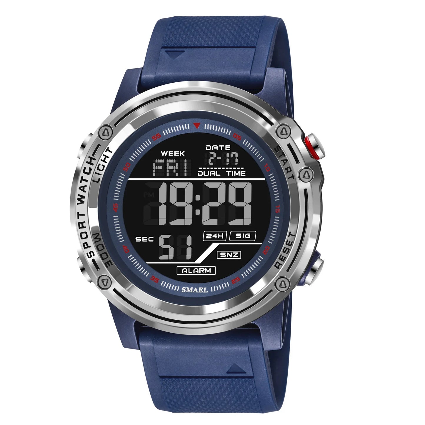SMAEL 8125 Men’s Military Sports Watch – LED Digital Waterproof Army Wristwatch