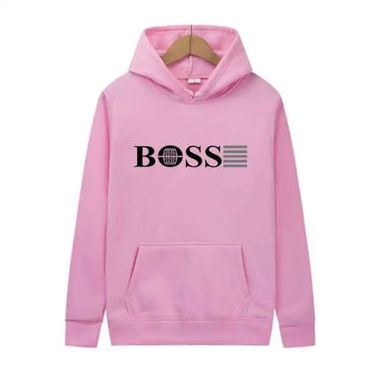 Men’s Casual Fleece Hoodie – Printed Design for Spring & Autumn