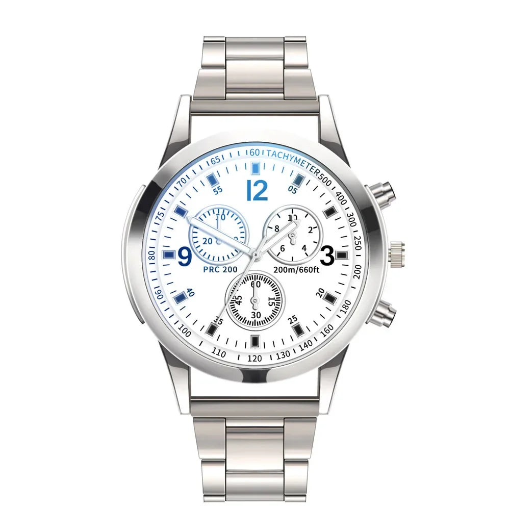 MOONBIFFY Men’s Quartz Wristwatch – Fashion & Casual Stainless Steel Watch