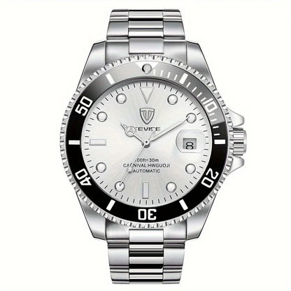 TEVISE 801A Automatic Mechanical Watch – Stainless Steel Fashion Wristwatch with Calendar & Luminous Display