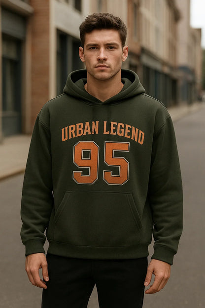 Men’s Casual Printed Hoodie – Cotton Blend, Autumn & Winter Wear