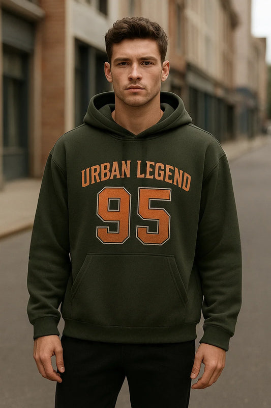 Men’s Casual Printed Hoodie – Cotton Blend, Autumn & Winter Wear