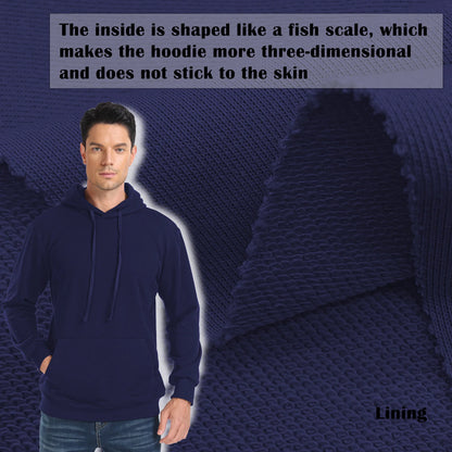 Men’s Casual Solid Hoodie – Cotton Blend Comfort for Spring & Autumn