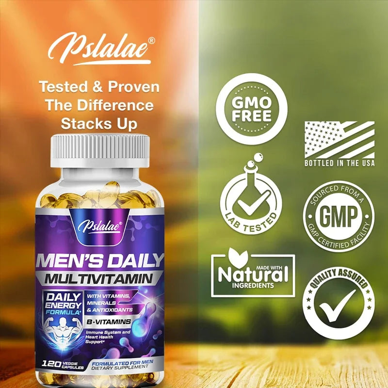 Pslalae Men’s Daily Multivitamin – Complete Energy & Health Support