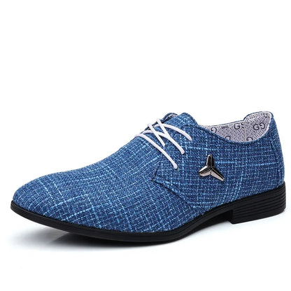 LUXXETON Men’s Formal Business Sneakers – Pointed Toe Casual Elegance