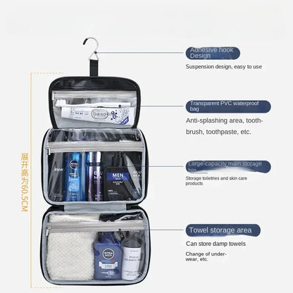 Fashion Solid Cosmetic Case – PU & Polyester Travel Makeup Organizer with Zipper