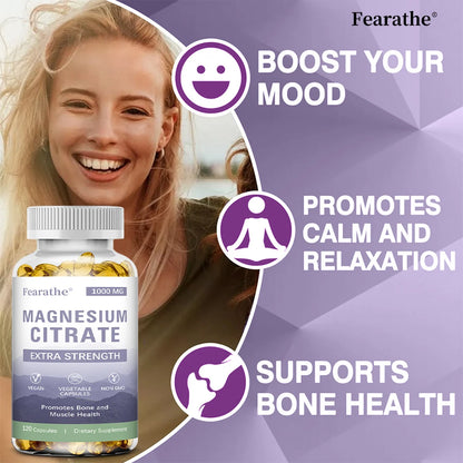 Fearathe Magnesium Citrate – High Absorption Magnesium Supplement