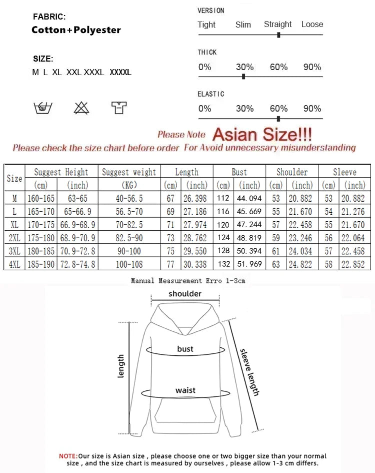 Men’s Heavyweight Printed Hoodie – Casual Autumn & Winter Essential