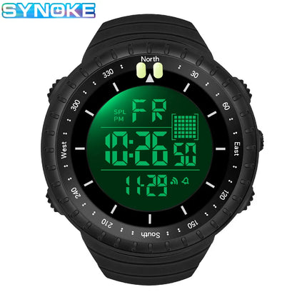 SYNOKE Men’s Outdoor Military Digital Watch – Multifunctional Sports Design