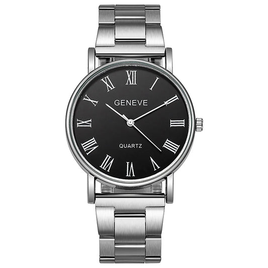 MOONBIFFY Men’s Fashion Quartz Watch – Stainless Steel Band
