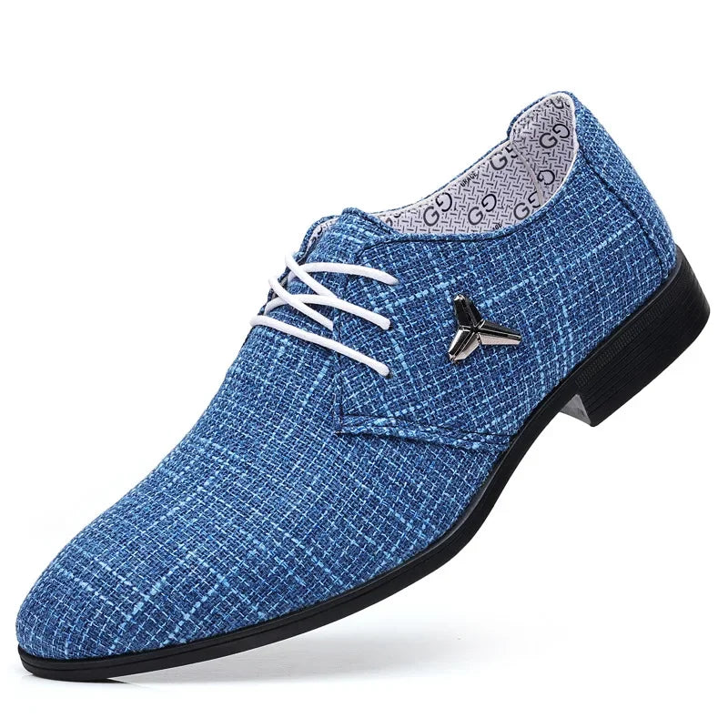 LUXXETON Men’s Formal Business Sneakers – Pointed Toe Casual Elegance
